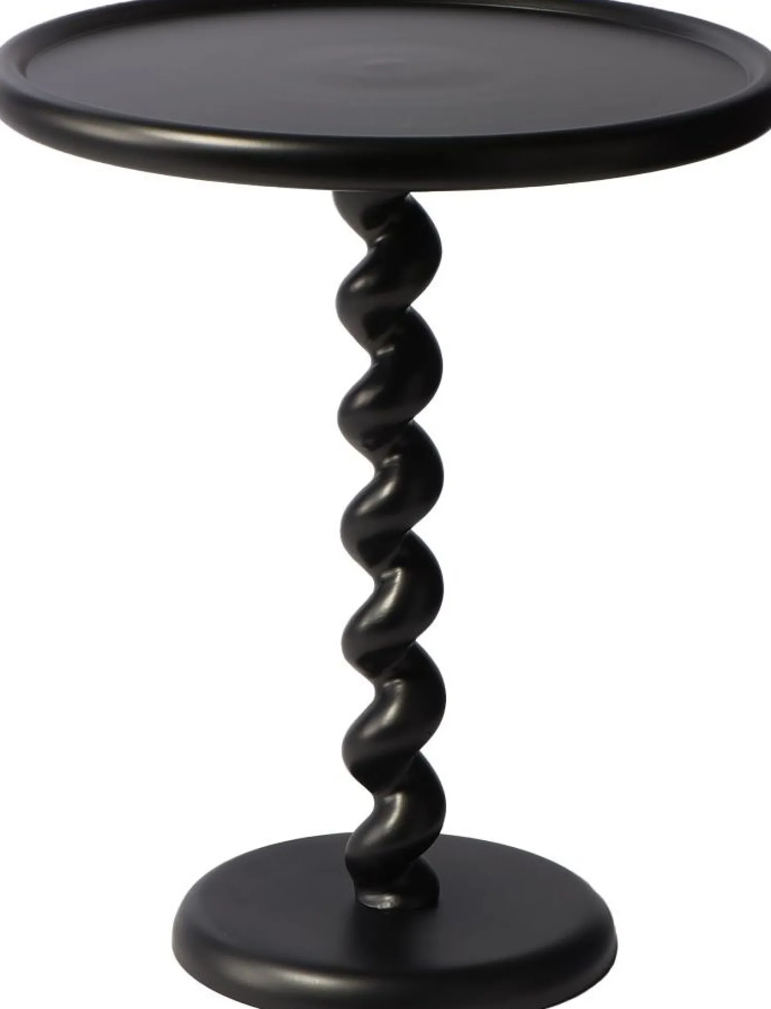 Ronde Bijzettafels-POLSPOTTEN Twister Bijzettafel Zwart