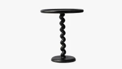 Ronde Bijzettafels-POLSPOTTEN Twister Bijzettafel Zwart