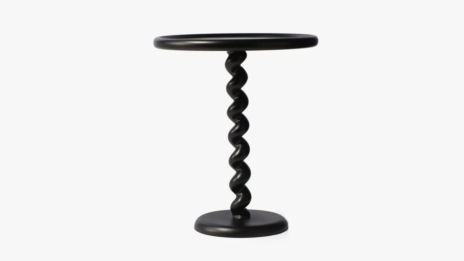 Ronde Bijzettafels-POLSPOTTEN Twister Bijzettafel Zwart