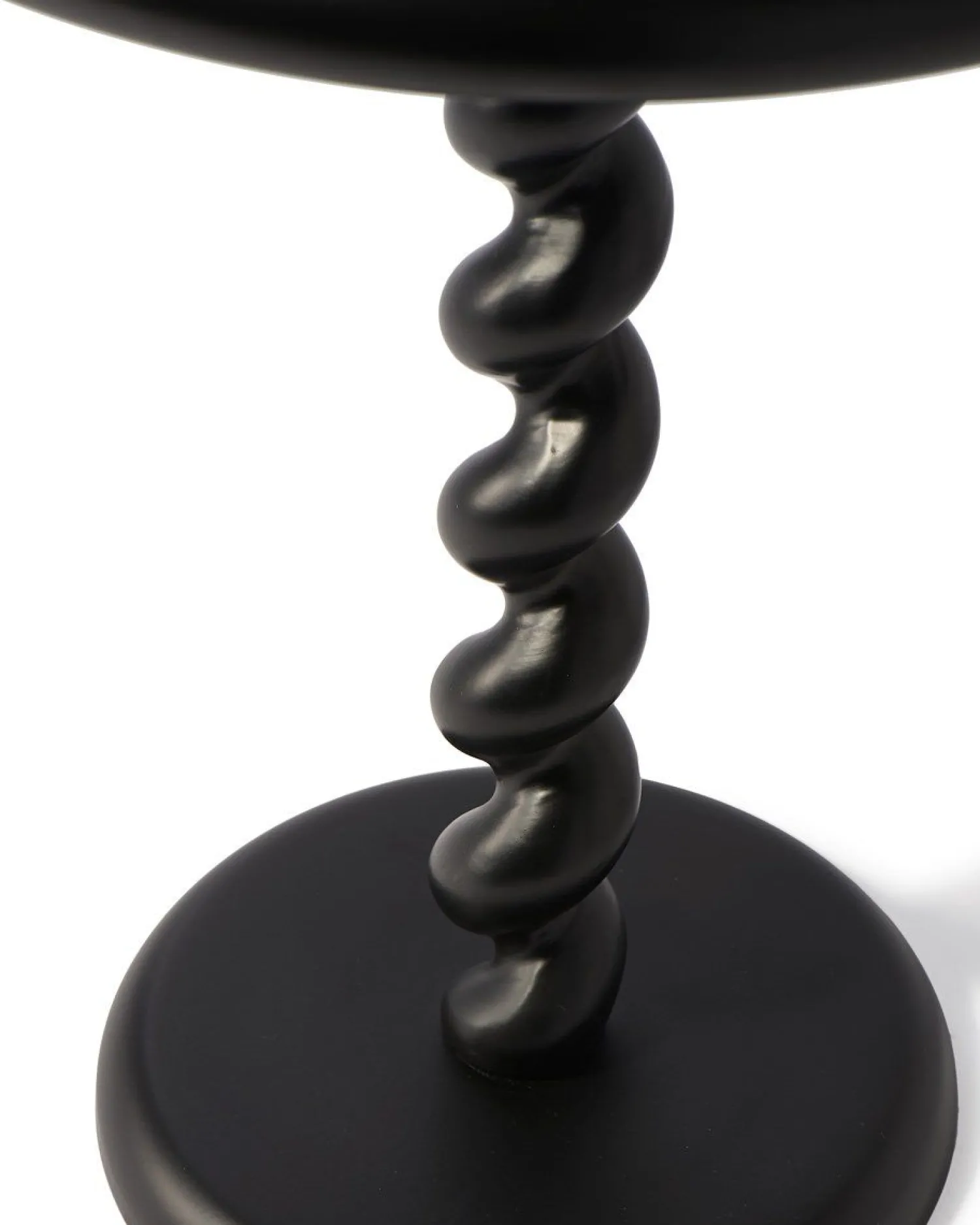 Ronde Bijzettafels-POLSPOTTEN Twister Bijzettafel Zwart