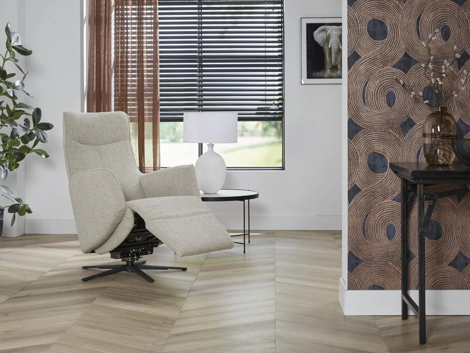 Relaxfauteuils-Eijerkamp Collectie Twister Pro Relaxfauteuil Creme