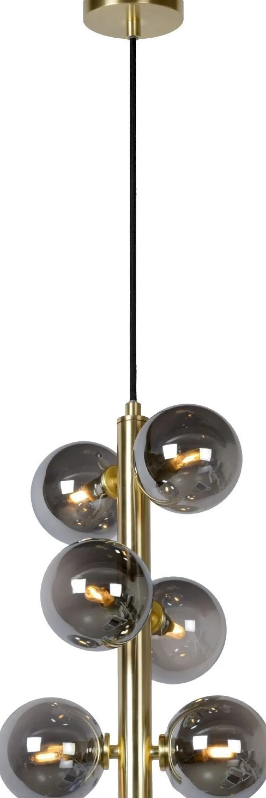 Glazen Hanglampen|Glazen Hanglampen-Lucide Tycho Hanglamp Goud