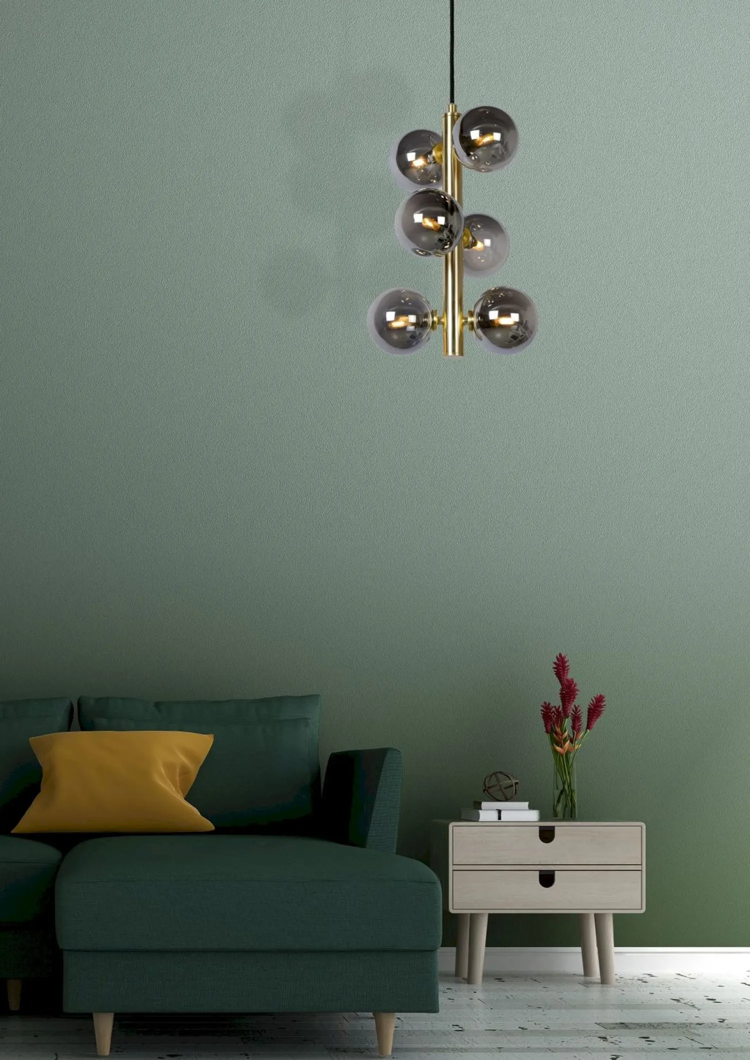 Glazen Hanglampen|Glazen Hanglampen-Lucide Tycho Hanglamp Goud