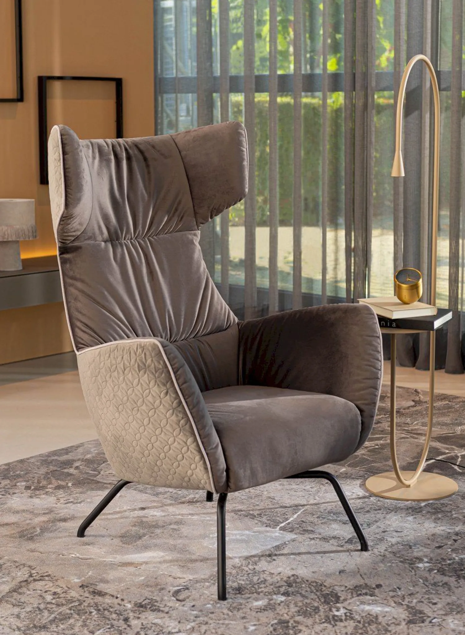 Design Vloerlampen|Vloerlampen-Pode Uturn Vloerlamp CHARCOAL