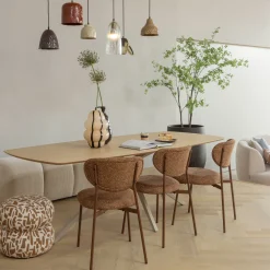 Eetkamerstoelen Zonder Armleuning-WOOOD Valor Eetkamerstoel Brown