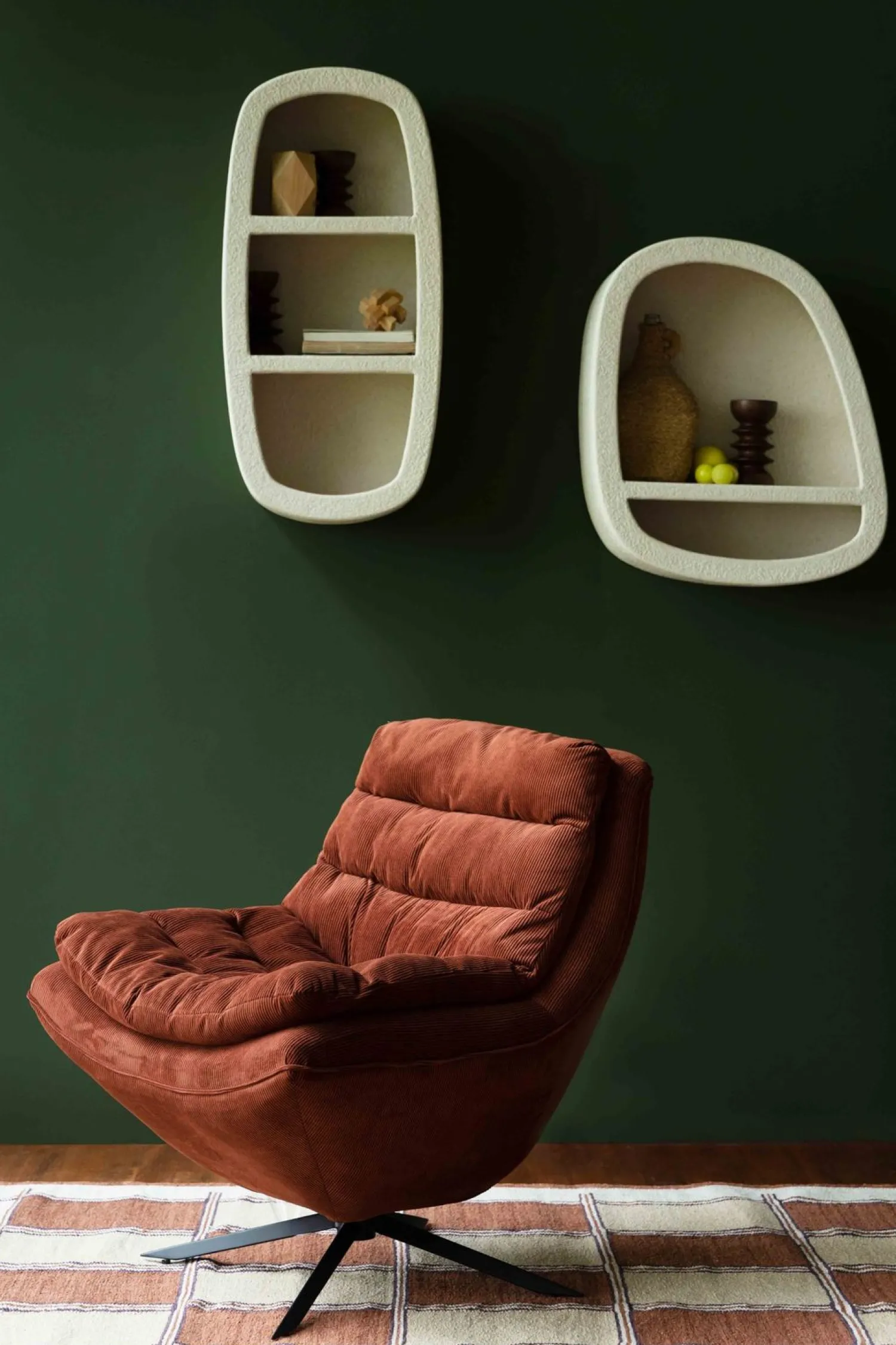 Opbergkasten|Opbergkasten-Dutchbone Veda Wandkast Beige
