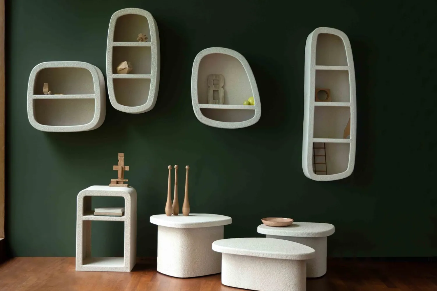 Opbergkasten|Opbergkasten-Dutchbone Veda Wandkast Beige