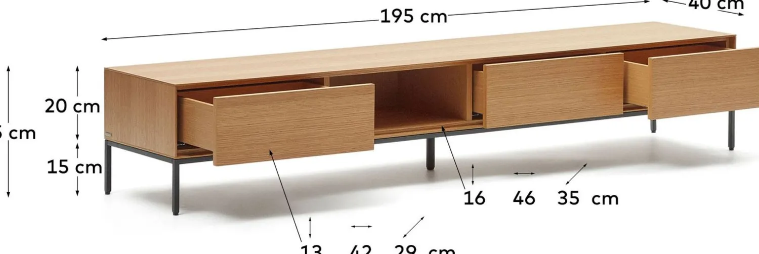 Tv-Meubels-Kave Home Vedrana Tv-meubel Naturel