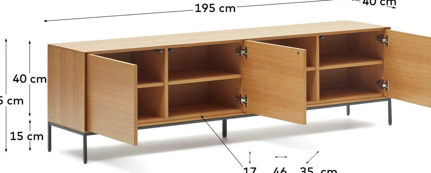 Tv-Meubels-Kave Home Vedrana Tv-meubel Bruin