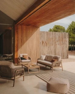 Loungesets-Kave Home Vellana Outdoor Loungeset Bruin, Grijs