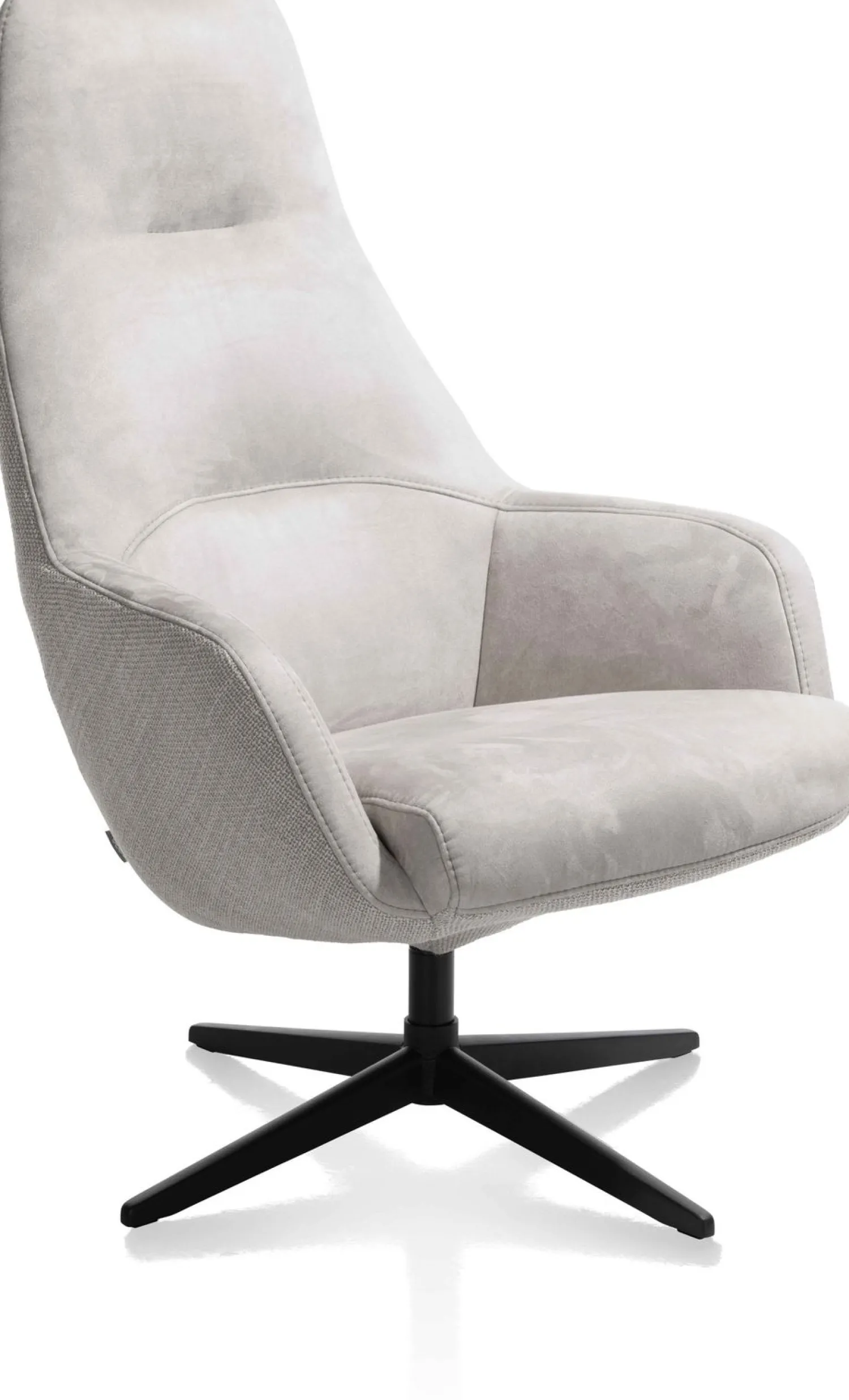 Draaifauteuils-XOOON Vernon Draaifauteuil Grijs
