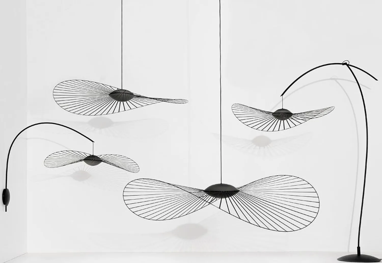 Design Vloerlampen|Vloerlampen-Petite Friture Vertigo Nova Vloerlamp Zwart