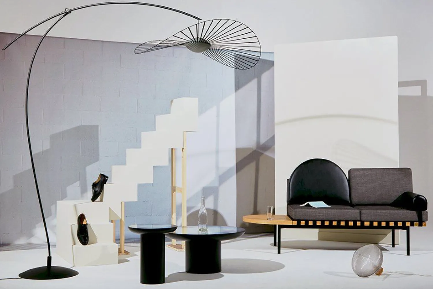 Design Vloerlampen|Vloerlampen-Petite Friture Vertigo Nova Vloerlamp Zwart
