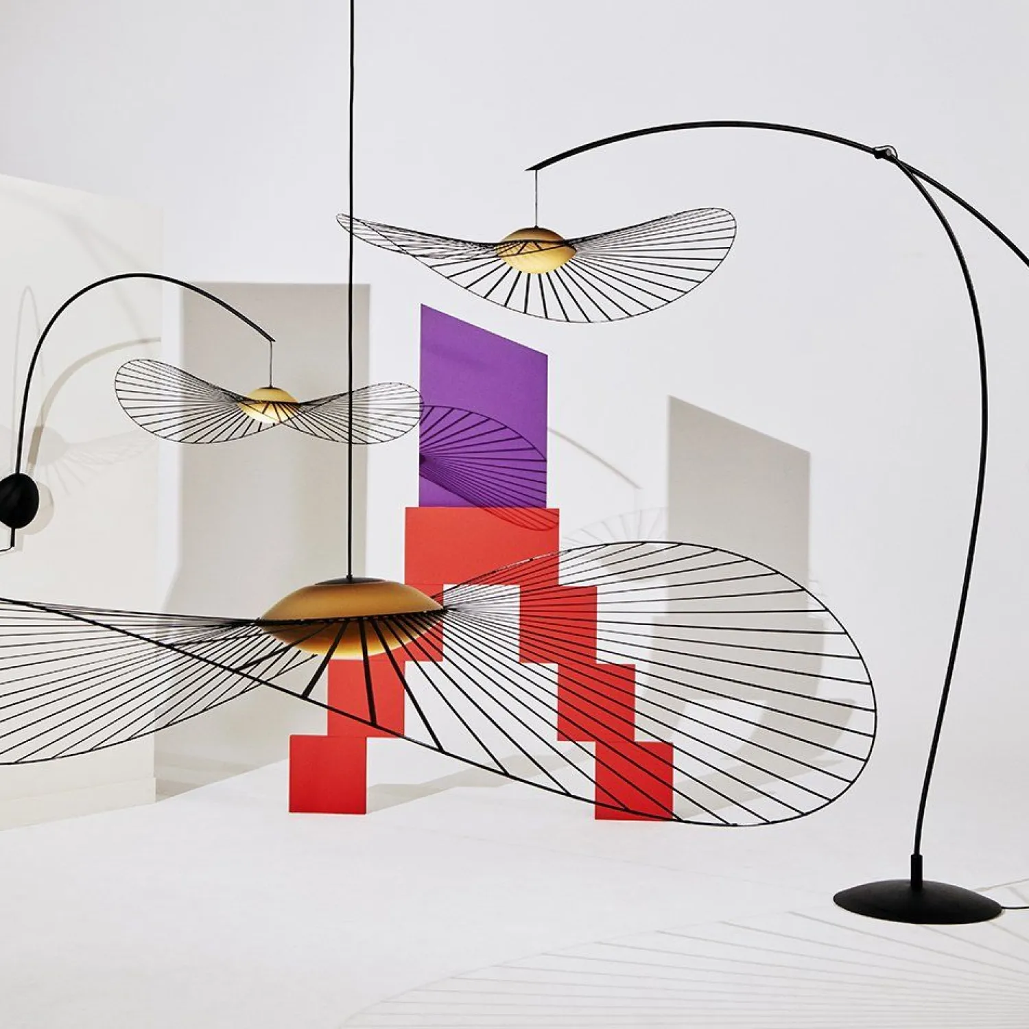 Design Wandlampen|Wandlampen-Petite Friture Vertigo Nova Wandlamp Zwart