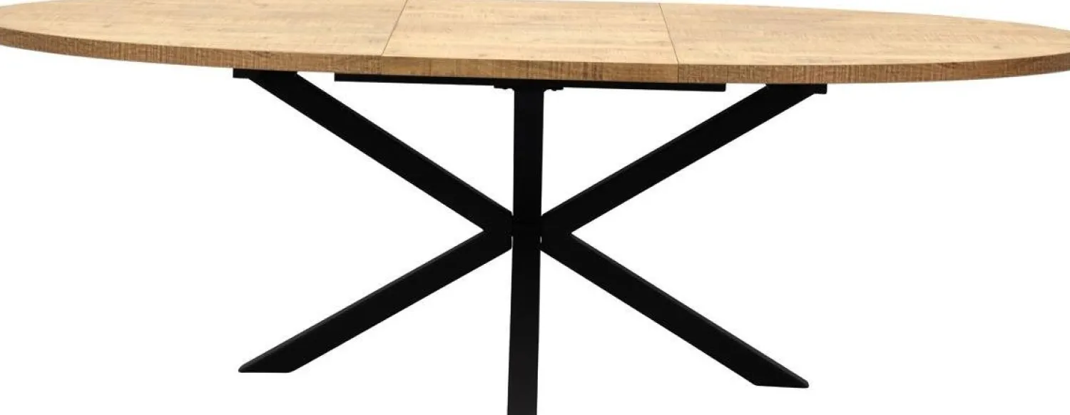 Uitschuifbare Eettafels|Ovale Eettafels-Trendhopper Viano Eettafel Mango
