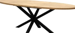 Uitschuifbare Eettafels|Ovale Eettafels-Trendhopper Viano Eettafel Mango