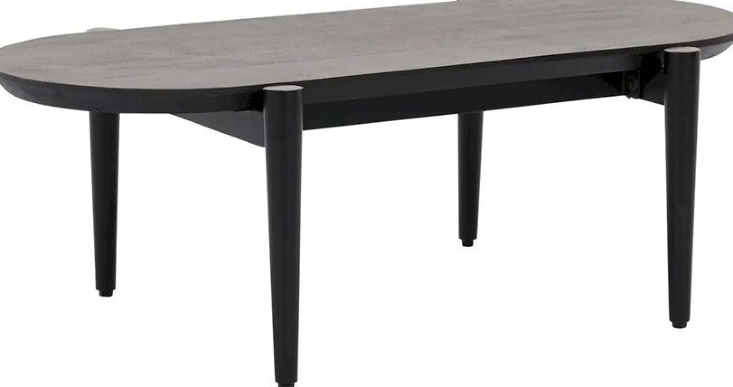 Houten Salontafels|Ovale Salontafels-Trendhopper Viby Salontafel Zwart