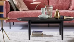 Houten Salontafels|Ovale Salontafels-Trendhopper Viby Salontafel Zwart