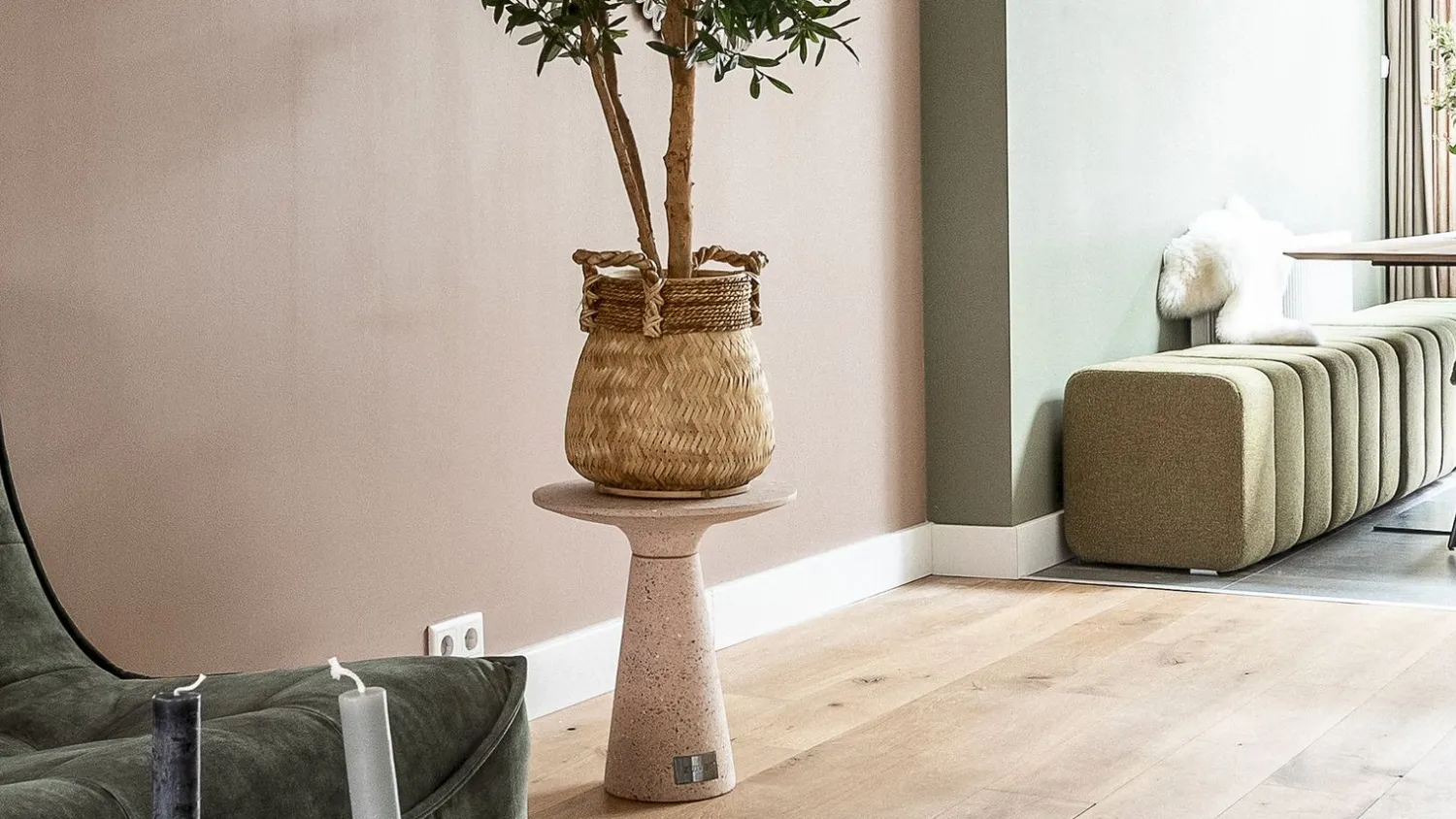 Ronde Bijzettafels-Zuiver Victoria Bijzettafel Pink
