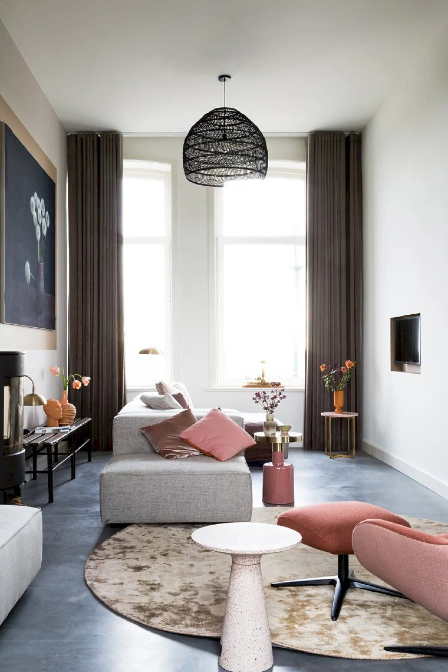 Ronde Bijzettafels-Zuiver Victoria Bijzettafel Pink