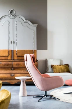 Ronde Bijzettafels-Zuiver Victoria Bijzettafel Pink