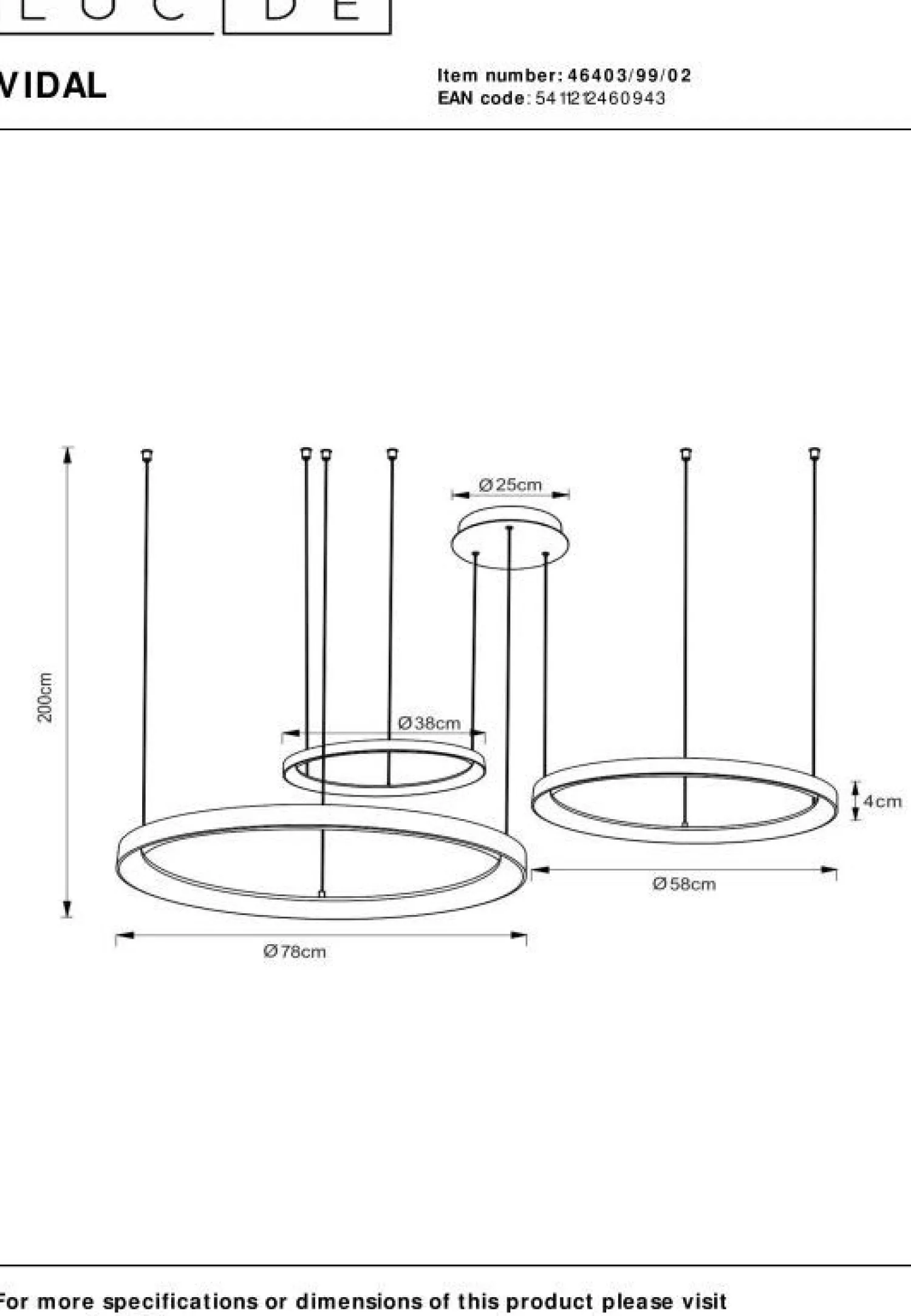 Hanglampen|Hanglampen-Lucide Vidal Hanglamp Goud