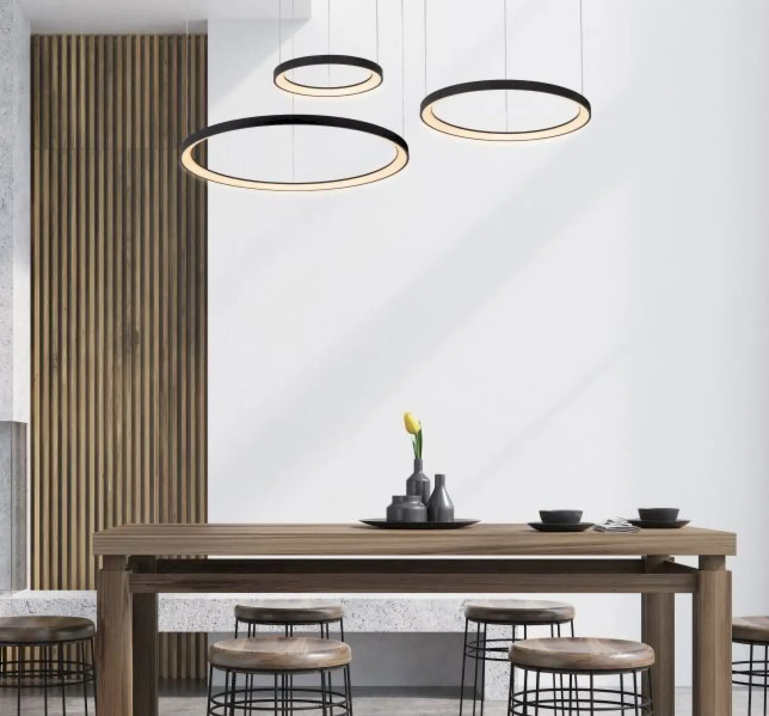 Moderne Hanglampen|Moderne Hanglampen-Lucide Vidal Hanglamp Zwart