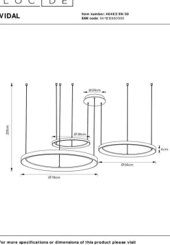 Moderne Hanglampen|Moderne Hanglampen-Lucide Vidal Hanglamp Zwart