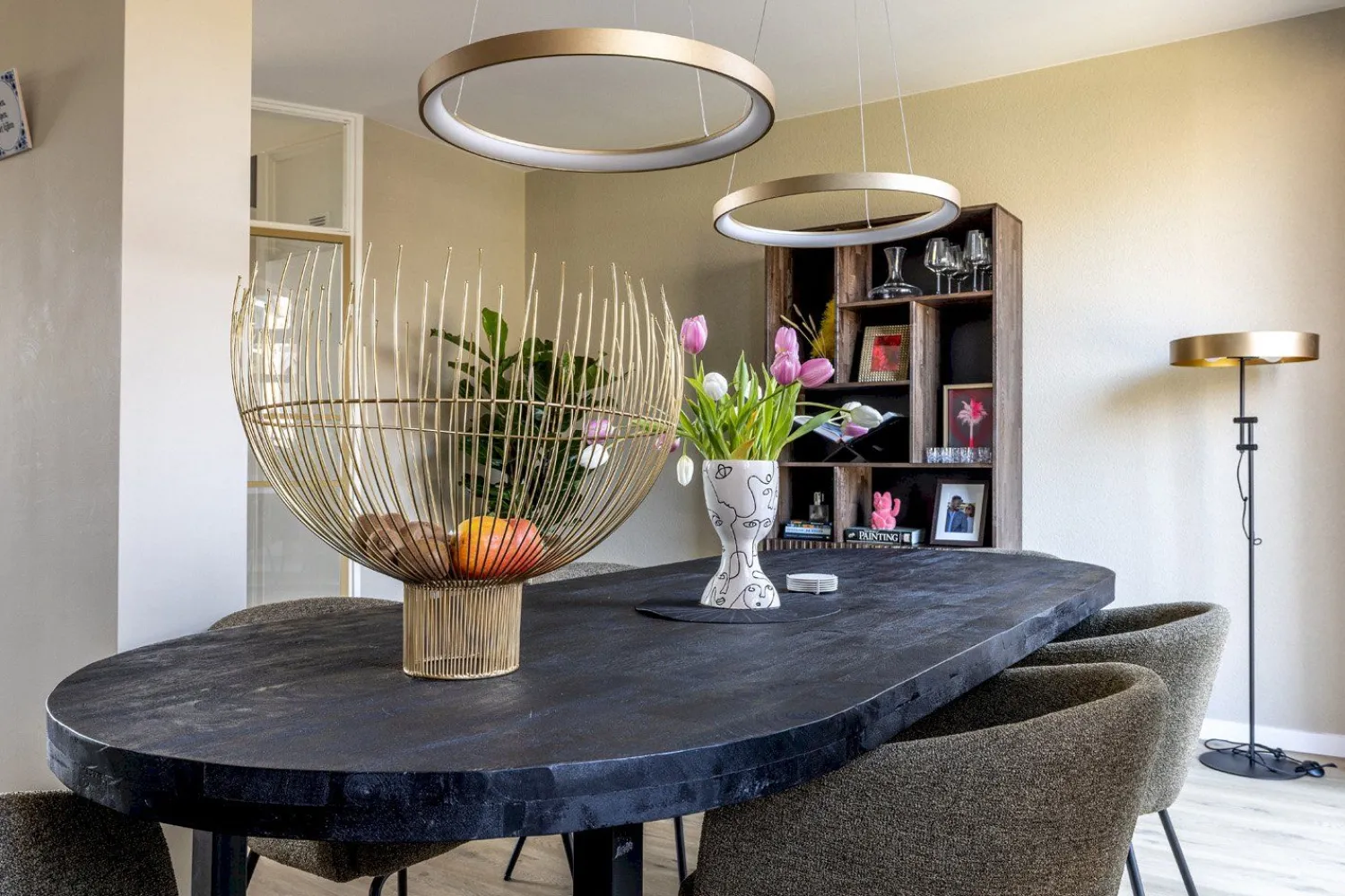 Design Hanglampen|Design Hanglampen-Lucide Vidal Hanglamp Goud