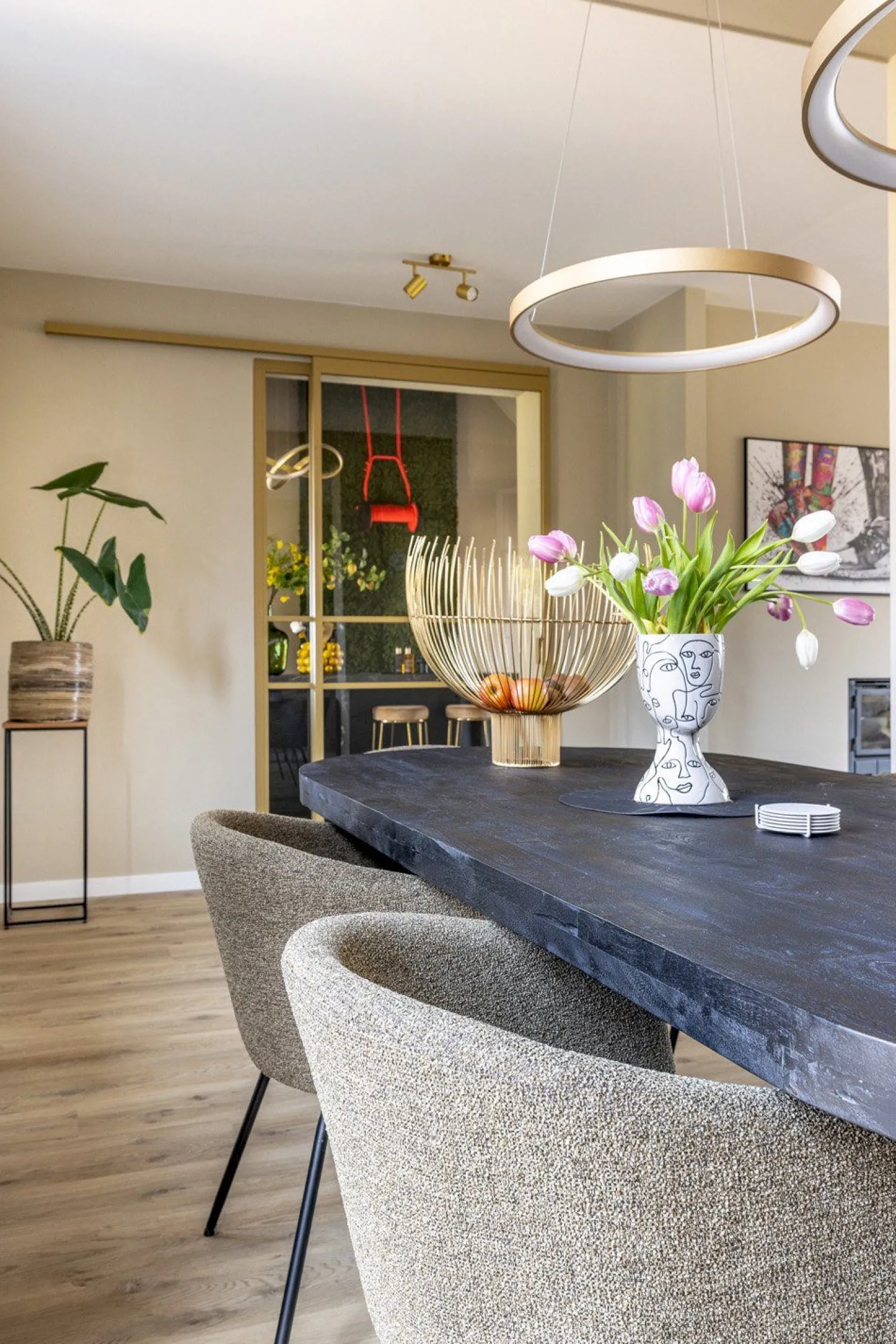 Design Hanglampen|Design Hanglampen-Lucide Vidal Hanglamp Goud