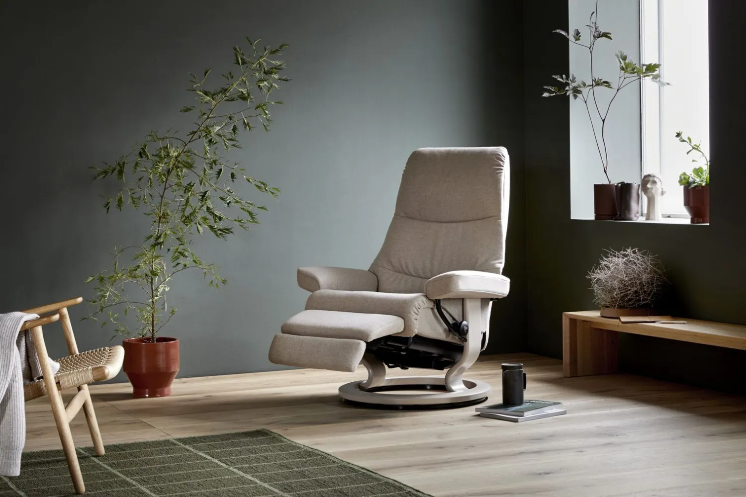 Leren Fauteuils|Relaxfauteuils-Stressless View Relaxfauteuil Grijs