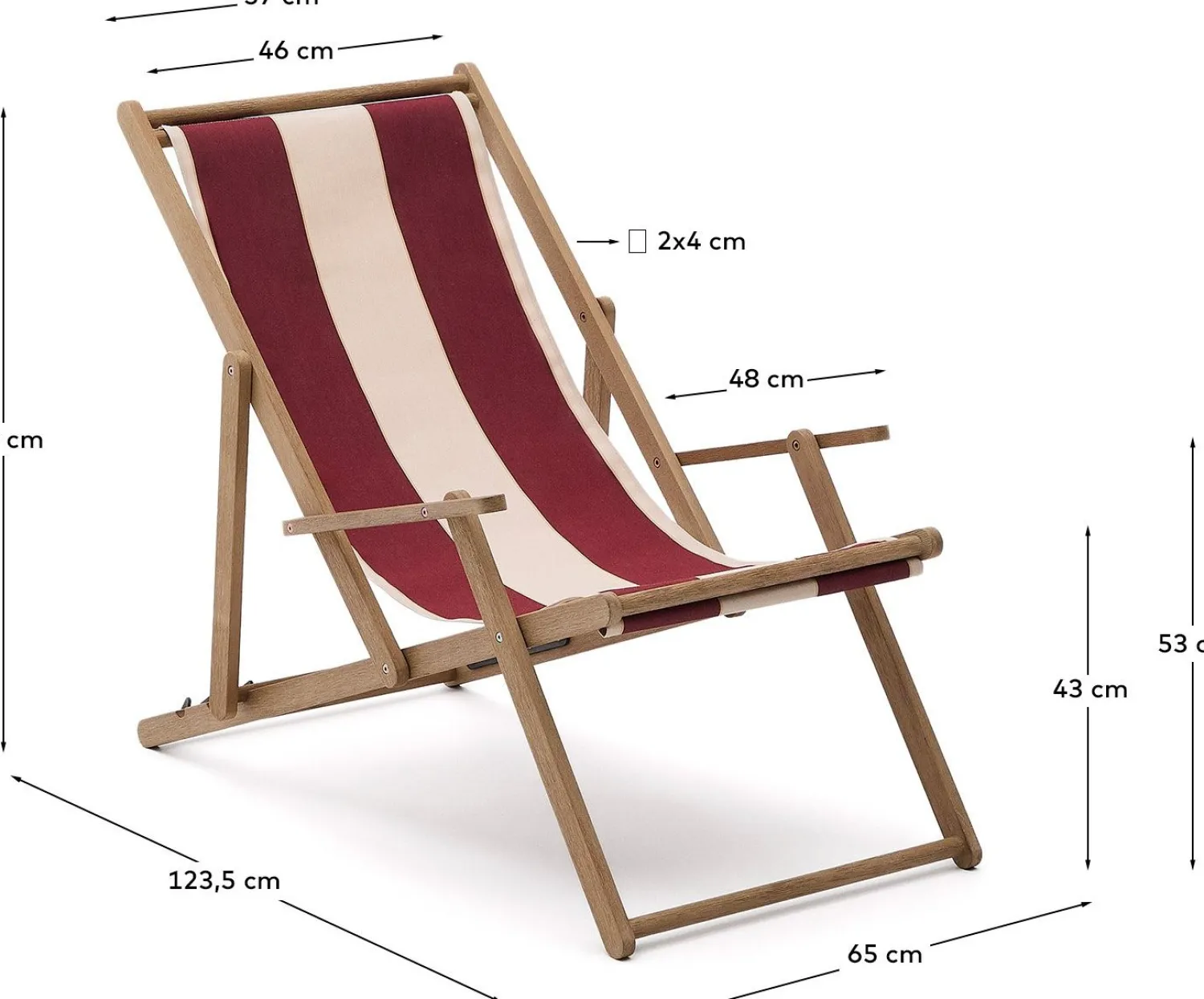 Tuinstoelen-Kave Home Vilara Strandstoel Beige