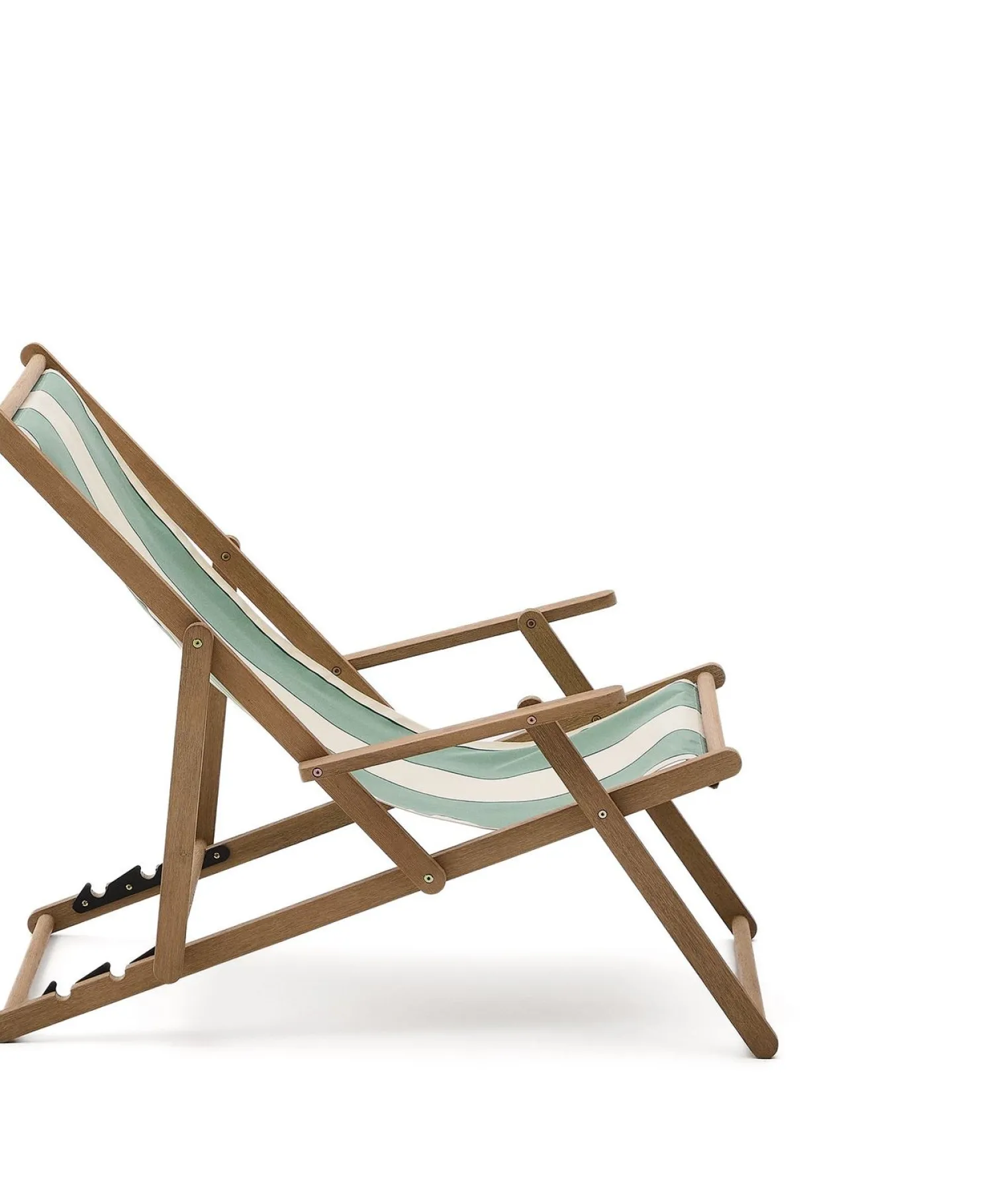 Tuinstoelen-Kave Home Vilara Strandstoel Beige, Groen