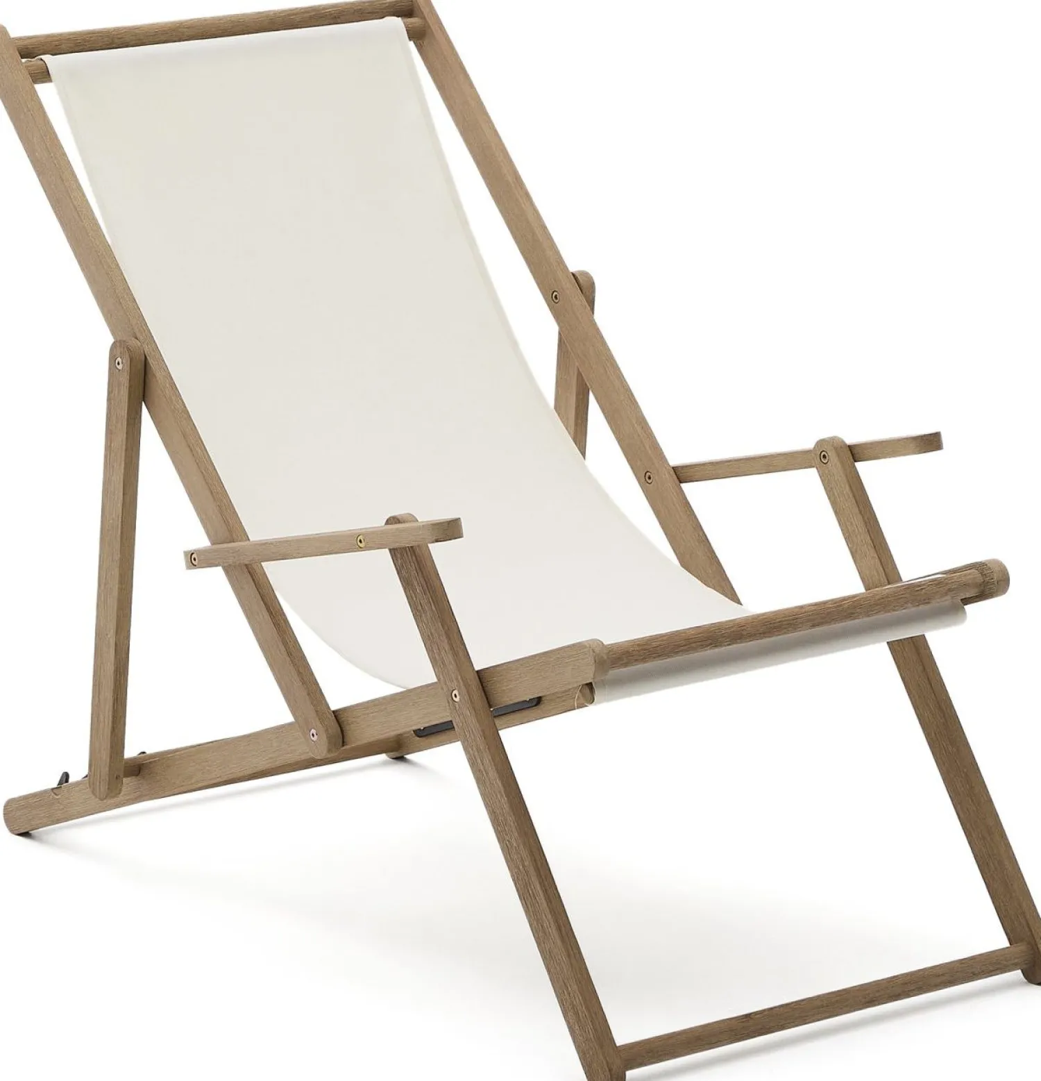 Tuinstoelen-Kave Home Vilara Strandstoel Wit