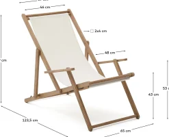 Tuinstoelen-Kave Home Vilara Strandstoel Wit