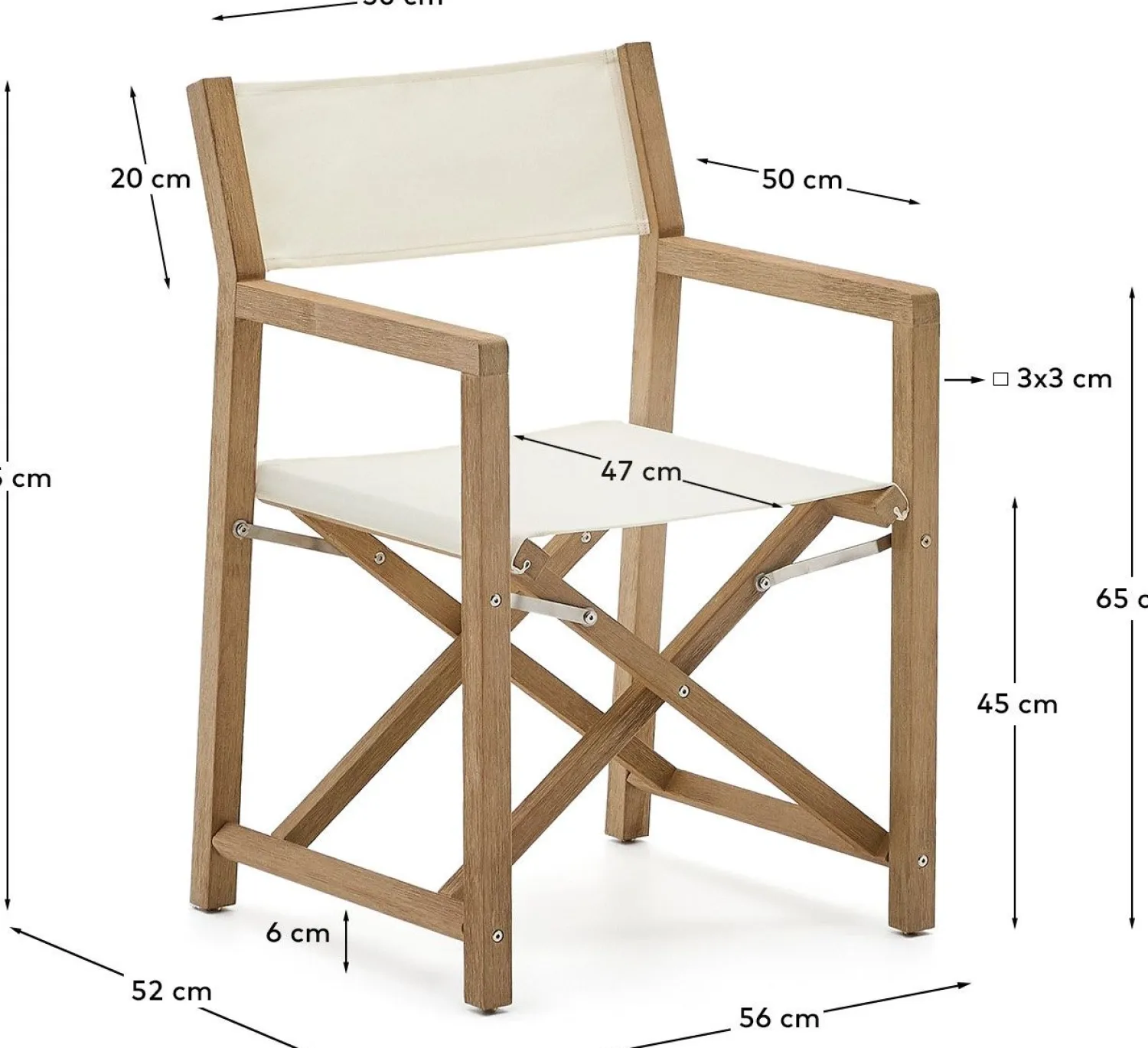 Tuinstoelen-Kave Home Vilara Tuinstoel Wit