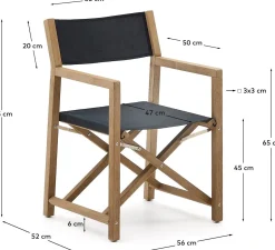 Tuinstoelen-Kave Home Vilara Tuinstoel Zwart