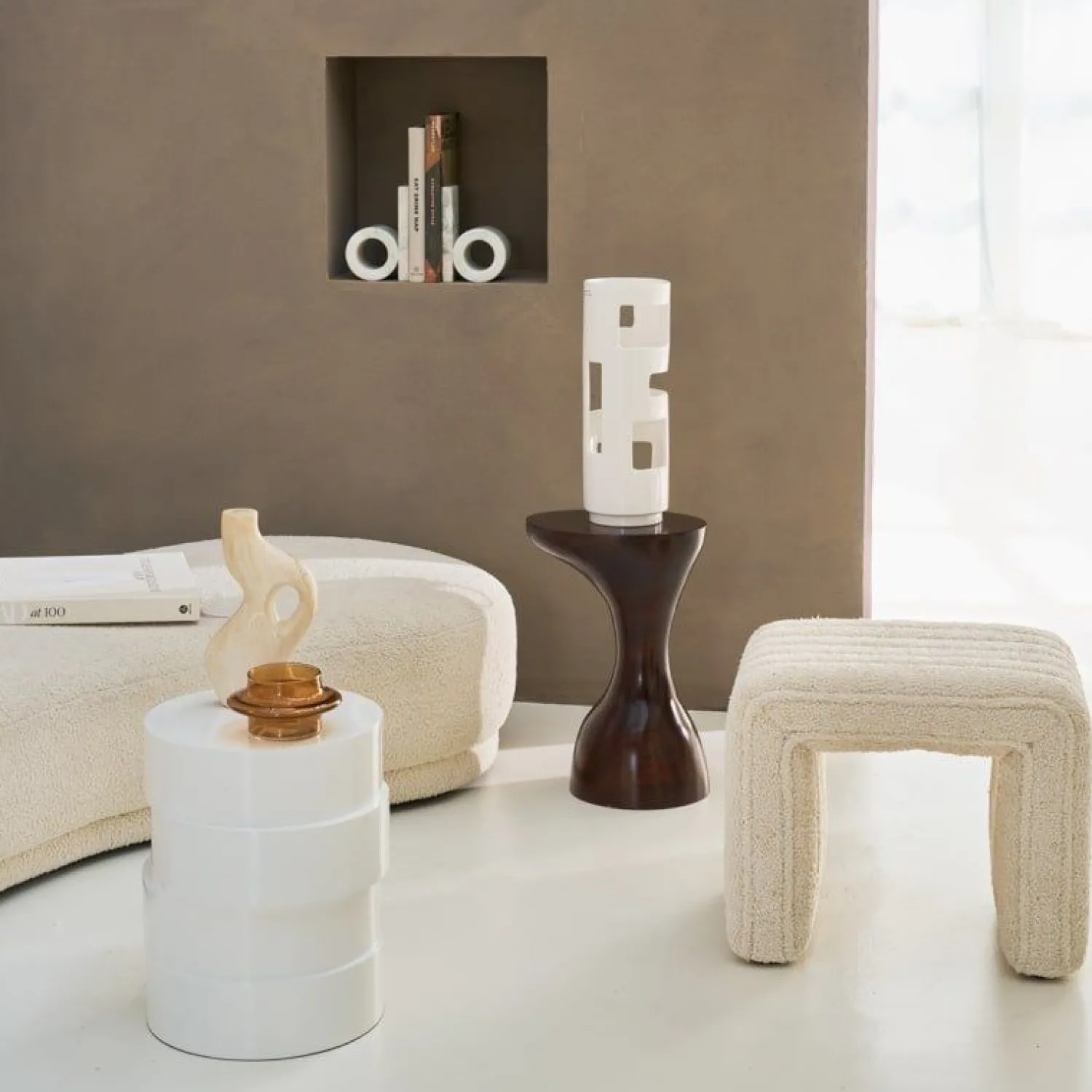 Houten Bijzettafels-Urban Nature Culture Vina Bijzettafel Walnut