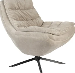 Draaifauteuils-Dutchbone Vince Fauteuil Beige