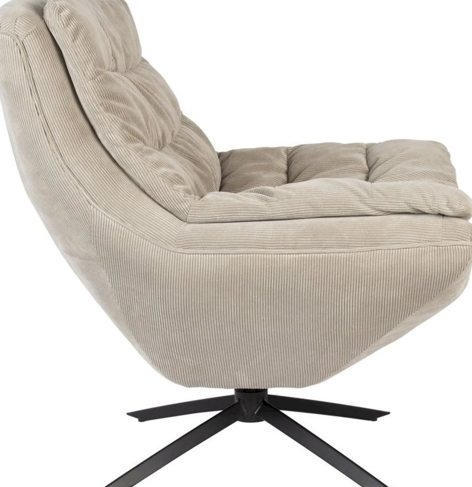 Draaifauteuils-Dutchbone Vince Fauteuil Beige