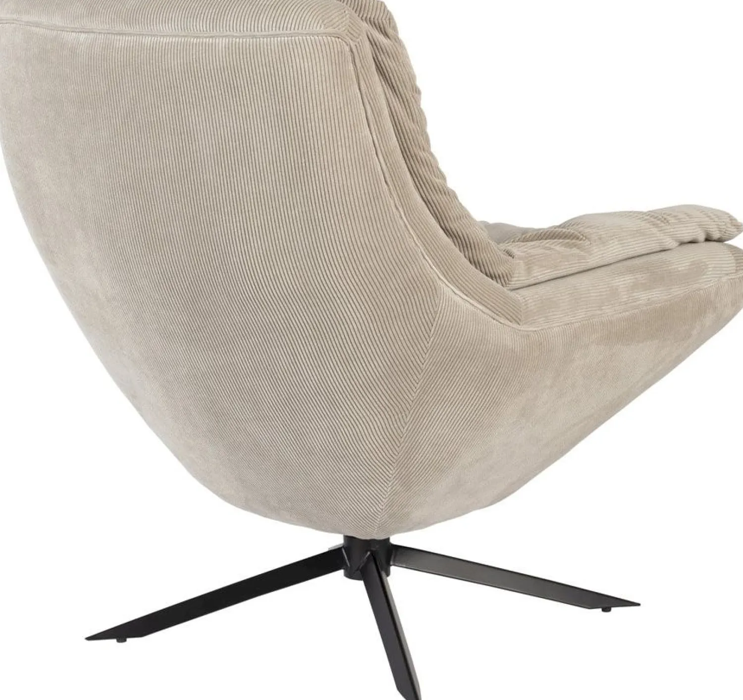 Draaifauteuils-Dutchbone Vince Fauteuil Beige
