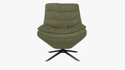 Draaifauteuils-Dutchbone Vince Fauteuil Green