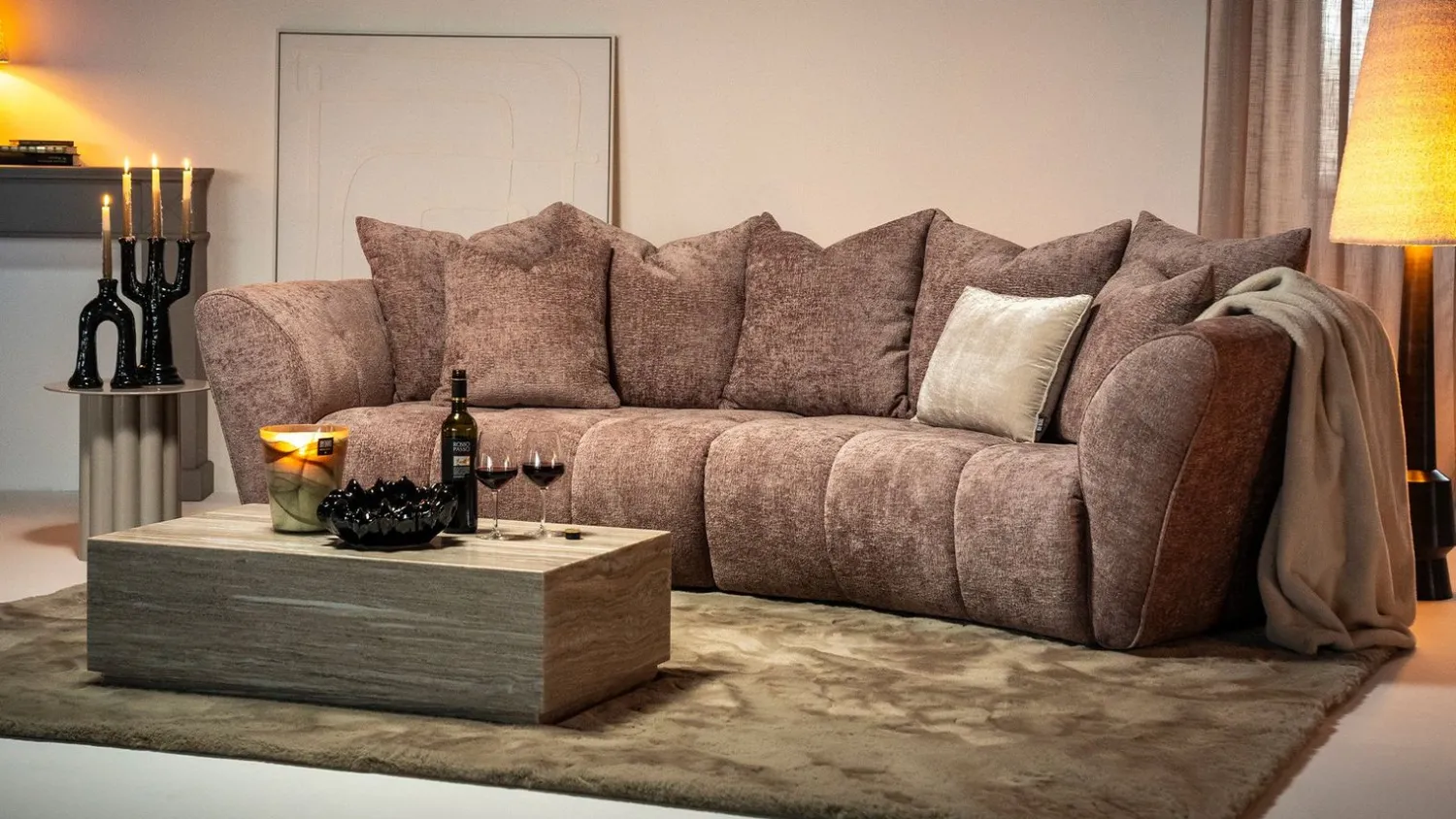Marmeren Salontafels-Eleonora Vince Salontafel Beige, Wit