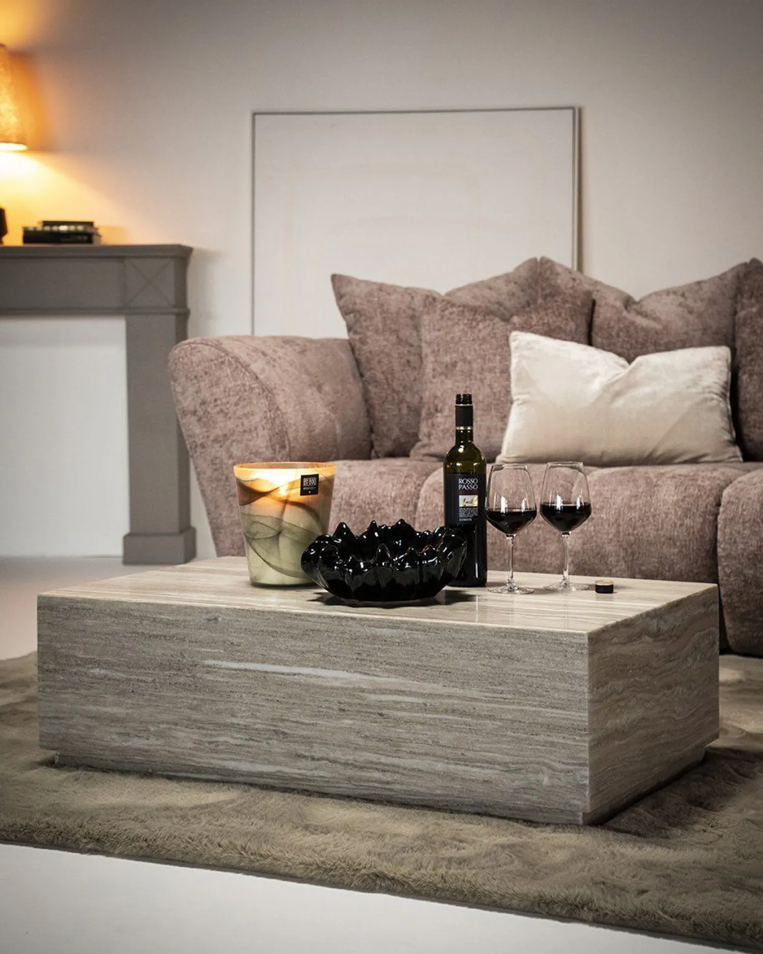 Marmeren Salontafels-Eleonora Vince Salontafel Beige, Wit