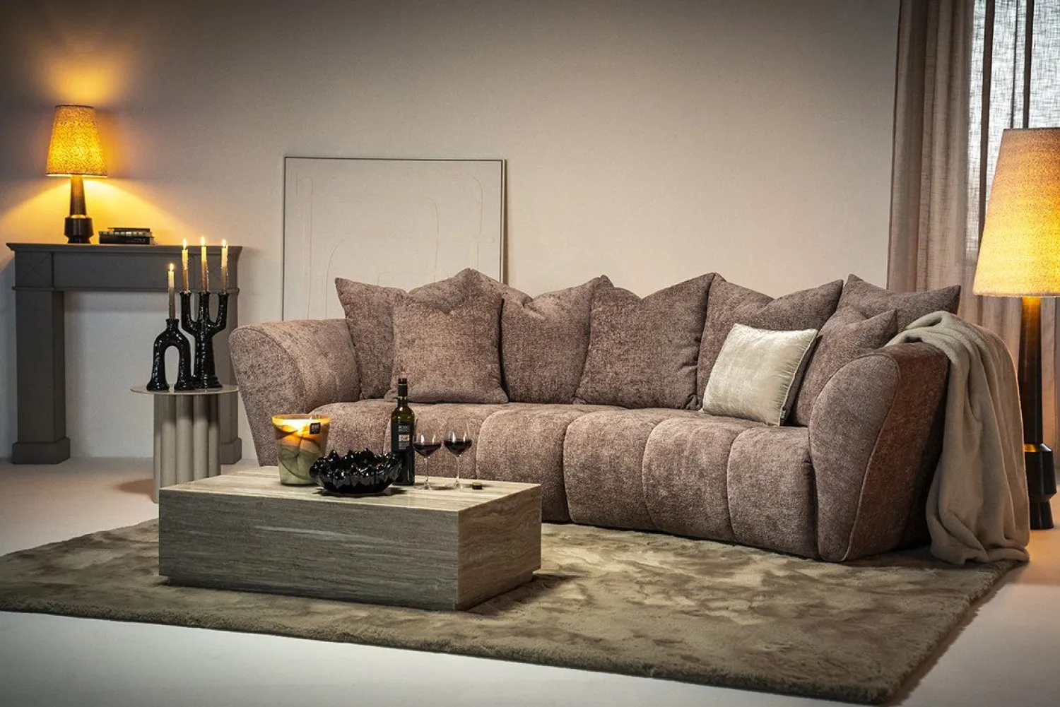 Marmeren Salontafels-Eleonora Vince Salontafel Beige, Wit