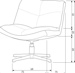Draaifauteuils-WOOOD Vinny Draaifauteuil Sand