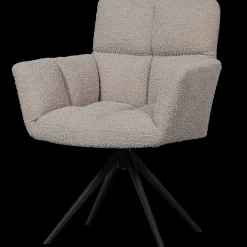 Draaibare Eetkamerstoelen|Eetkamerstoelen Met Armleuning-WOOOD Vinny Eetkamerstoel Sand