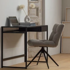 Draaibare Eetkamerstoelen|Eetkamerstoelen Zonder Armleuning-WOOOD Vinny Eetkamerstoel Sand