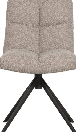 Draaibare Eetkamerstoelen|Eetkamerstoelen Zonder Armleuning-WOOOD Vinny Eetkamerstoel Sand
