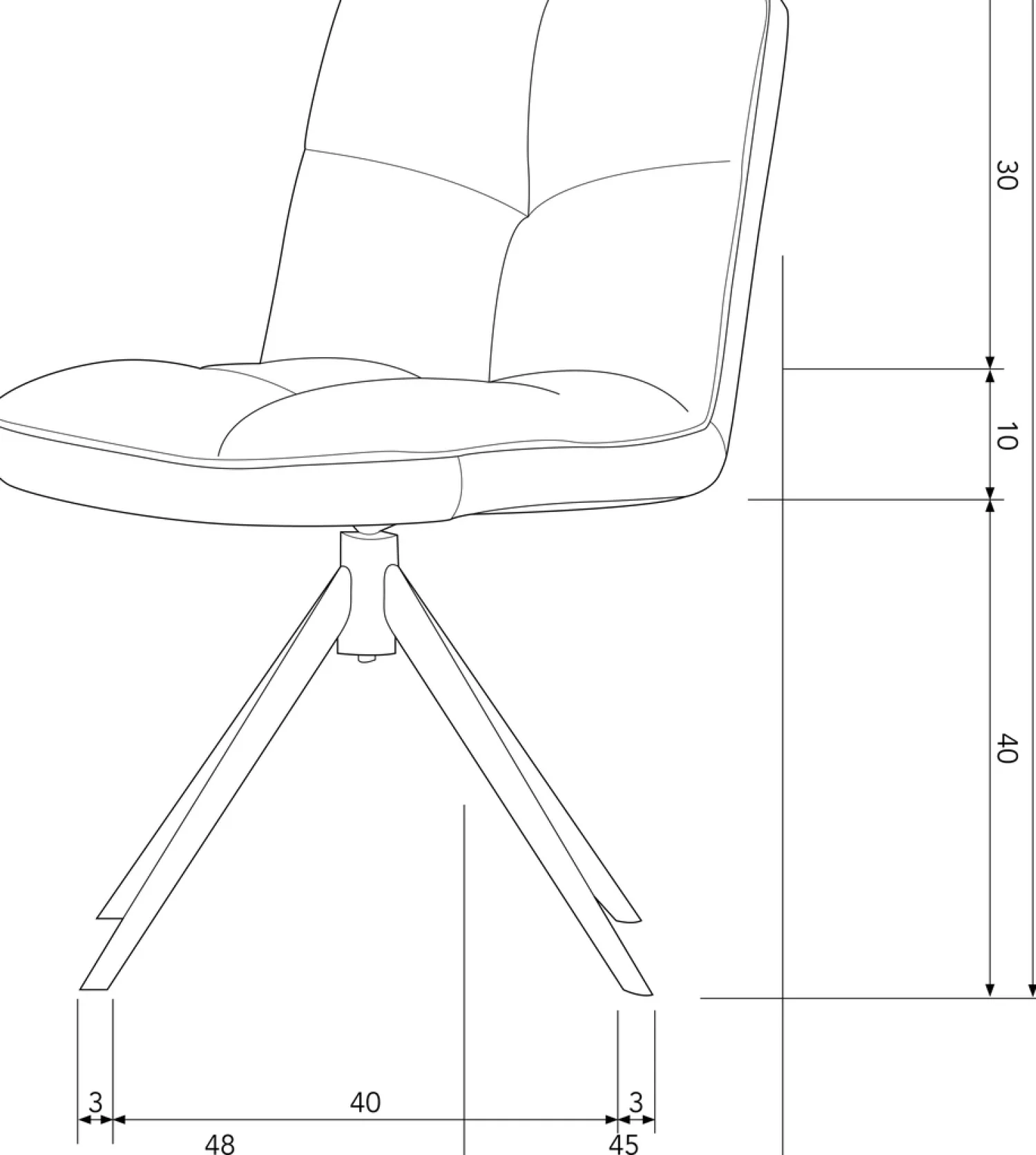 Draaibare Eetkamerstoelen|Eetkamerstoelen Zonder Armleuning-WOOOD Vinny Eetkamerstoel Sand
